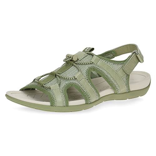 Caprice Damen 9-9-28106-20 Sandale Flach, Green Comb, 42 EU von CAPRICE