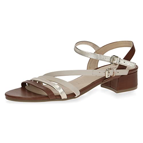 Caprice Damen 9-9-28200-20 Sandale Absatz, Cognac/Gold, 40 EU Caprice Damen 9-9-28200-20 Sandale Absatz, Cognac/Gold, 40 EU von CAPRICE
