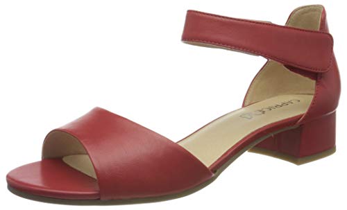 Caprice Damen 9-9-28212-26 Sandale mit Absatz, RED Nappa, 37 EU von CAPRICE