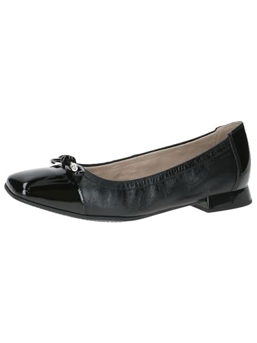 CAPRICE Damen Ballerinas mit Schleife Elegant, Schwarz (Black Comb I), 38 EU von CAPRICE