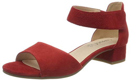 Caprice Damen Carla Sling Back Sandals, Red (RED SUEDE 524), 40 EU von CAPRICE