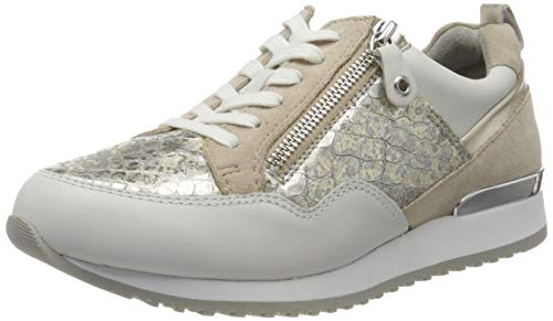 Caprice Damen Ginga Sneaker, Gold (Lt Gold/White 921), 37 EU von CAPRICE