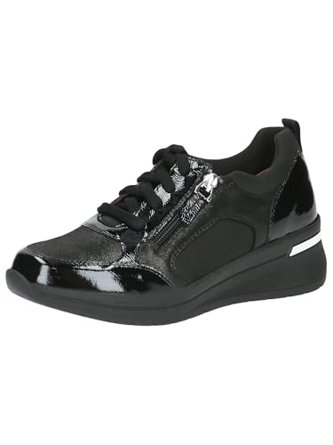 CAPRICE Damen Wedge Sneaker mit Reißverschluss Bequem, Schwarz (Black Comb), 38 EU CAPRICE Damen Wedge Sneaker mit Reißverschluss Bequem, Schwarz (Black Comb), 38 EU von CAPRICE