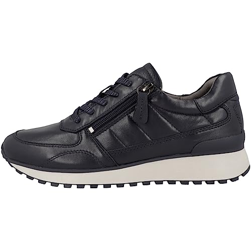 CAPRICE Damen Sneaker flach aus Leder mit Reißverschluss, Blau (Ocean Softnap.), 38 EU CAPRICE Damen Sneaker flach aus Leder mit Reißverschluss, Blau (Ocean Softnap.), 38 EU von CAPRICE