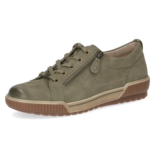 CAPRICE Damen Sneaker flach aus Leder Low Top, Grün (Olive Nubuc), 40 EU CAPRICE Damen Sneaker flach aus Leder Low Top, Grün (Olive Nubuc), 40 EU von CAPRICE