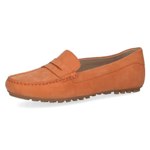 Caprice Damen Mokassins aus Leder Elegant, Orange (Orange Suede), 37 von CAPRICE