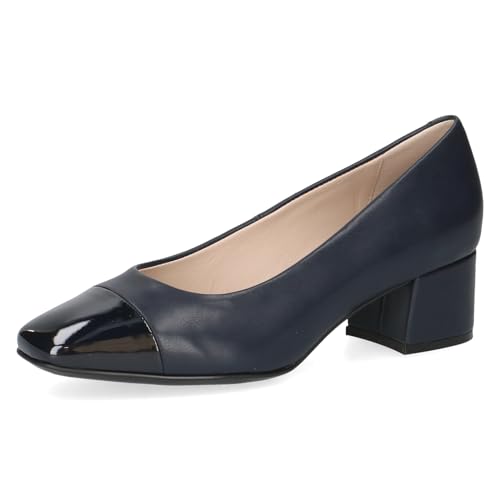 CAPRICE Damen Pumps Lack mit Trapezabsatz, Blau (Ocean Comb), 38 EU von CAPRICE
