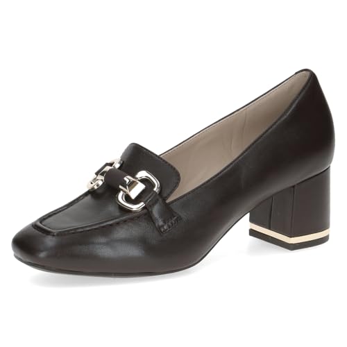 Caprice Damen Pumps aus Leder Karrèe, Braun (Dk Brown Nappa), 36.5 EU von CAPRICE