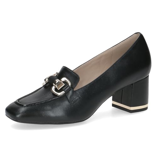 Caprice Damen Pumps aus Leder Karrèe, Schwarz (Black Nappa), 38 EU von CAPRICE