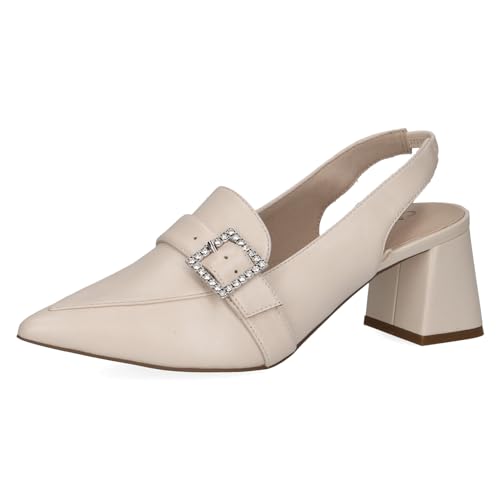 Caprice Damen Slingpumps aus Leder Spitz, Cremefarben (Cream Perlato), 40.5 EU von CAPRICE