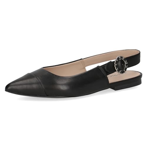Caprice Damen Slingpumps aus Leder Spitz, Schwarz (Black Nappa), 37.5 EU von CAPRICE
