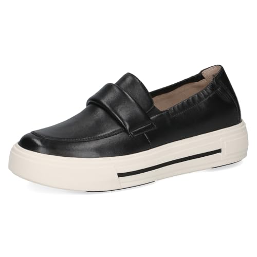 Caprice Damen Slip On Sneaker aus Leder Plateau, Schwarz (Black Nappa), 41 EU von CAPRICE