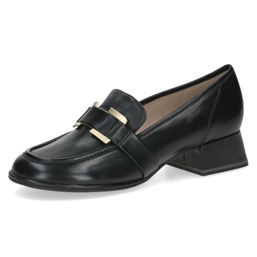 Caprice Damen Slipper aus Leder Kleiner Absatz, Schwarz (Black Nappa), 38 EU von CAPRICE