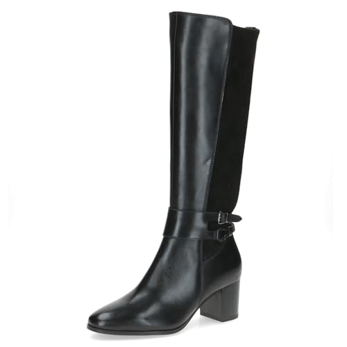 Caprice Damen Stiefel mit Blockabsatz Elegant, Schwarz (Black Comb), 40.5 EU von CAPRICE