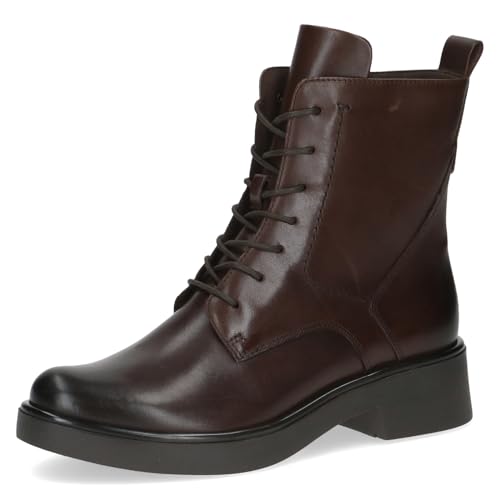 Caprice Damen Stiefeletten aus Leder mit Reißverschluss, Braun (Dk Brown Nappa), 41 EU von CAPRICE
