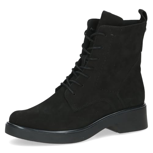 Caprice Damen Stiefeletten aus Leder mit Reißverschluss, Schwarz (Black Nubuc), 37 EU von CAPRICE
