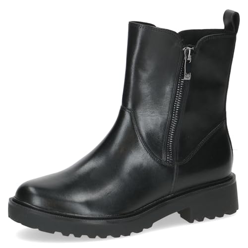 Caprice Damen Stiefeletten aus Leder mit Thermosohle, Schwarz (Black Nappa), 37 EU von CAPRICE