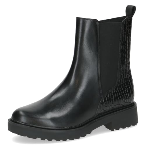 Caprice Damen Stiefeletten mit Reißverschluss Thermosohle, Schwarz (Black Comb), 41 EU von CAPRICE