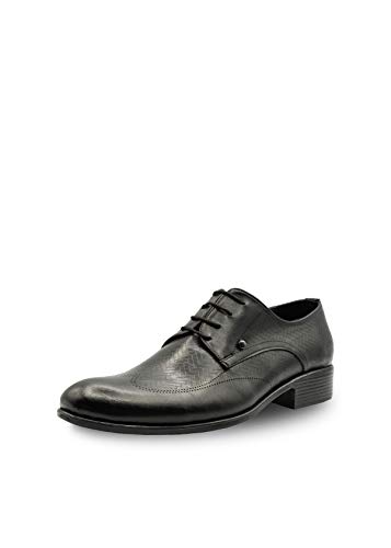 CAPRIUM Herren Derby Schuhe Schnürhalbschuhe Business Fein Modell Hector No. 1121 (Schwarz, 40 EU, Numeric_40) von CAPRIUM