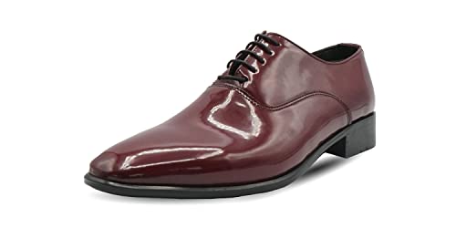 CAPRIUM Herren Lackschuhe Business Schnürhalbschuhe Bordeauxrot Modell Diego No. 1204 (eu_Footwear_Size_System, Adult, Men, Numeric, medium, Numeric_41) von CAPRIUM