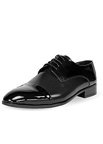 CAPRIUM Herren Lackschuhe Schnürhalbschuhe Schuhe Derby Lack Modell Benjamin No. 1119 (Lack, Numeric_40) von CAPRIUM