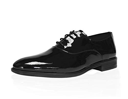 CAPRIUM Lackschuhe Smoking Schuhe Herren Hochzeitsschuhe, Schwarz, 43 EU von CAPRIUM