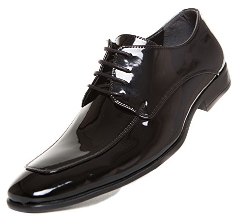 CAPRIUM Smoking Lackschuhe Schnürhalbschuhe Schuhe Schnürer Business Derby Hochzeitsschuhe 0000915R (41, Schwarz) von CAPRIUM