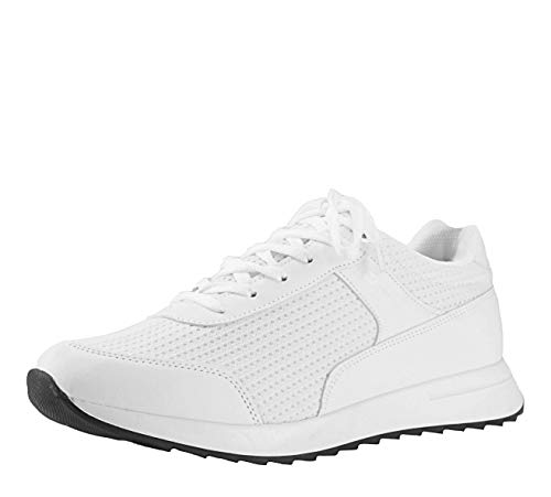 CAPRIUM Sneaker Freizeit Sportschuhe Schuhe Herren Damen Hochwertig, Unisex 0006 Größe 42, Farbe Weiß von CAPRIUM