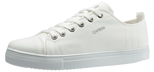 CAPRIUM Sneaker Low-top Schuhe Herren Turnschuhe Freizeit Stoffschuhe Sportschuhe Größe 43, Farbe Weiß von CAPRIUM