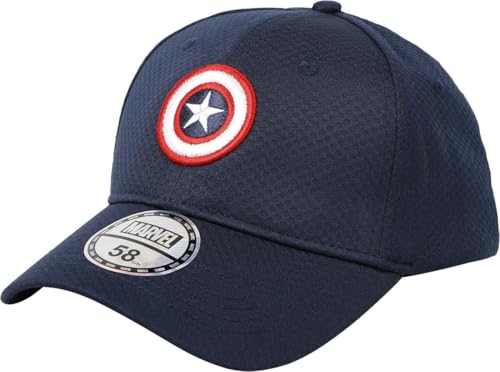 CAPTAIN AMERICA Captain Amarica Logo Unisex Cap dunkelblau 100% Polyacryl Disney, Fan-Merch, Filme von CAPTAIN AMERICA