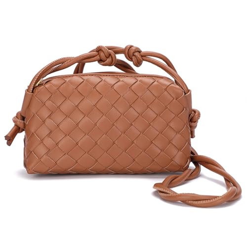 CAPTAIN VIKINGS Gewebte Crossbody-Tasche für Damen, kleine handgefertigte Geldbörse, Clutch, Umhängetasche, Handtasche mit Reißverschluss, Braun, Gewebter Metallic-Hobo CAPTAIN VIKINGS Gewebte Crossbody-Tasche für Damen, kleine handgefertigte Geldbörse, Clutch, Umhängetasche, Handtasche mit Reißverschluss, Braun, Gewebter Metallic-Hobo von CAPTAIN VIKINGS