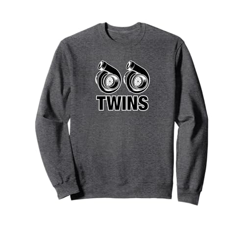 Turbo Twins für Damen und Herren Sweatshirt Turbo Twins für Damen und Herren Sweatshirt von CAR DRAG RACING SKID DRIFT APPAREL