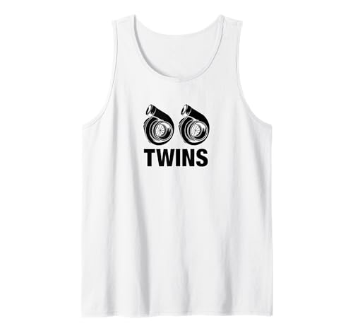 Turbo Twins für Damen und Herren Tank Top Turbo Twins für Damen und Herren Tank Top von CAR DRAG RACING SKID DRIFT APPAREL