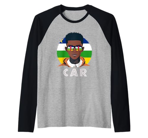 Herren Auto, Zentralafrikanische Flagge, CAR Boy, African Boy, Central Raglan Herren Auto, Zentralafrikanische Flagge, CAR Boy, African Boy, Central Raglan von CAR Flag Gifts for Central African Teens & Boys