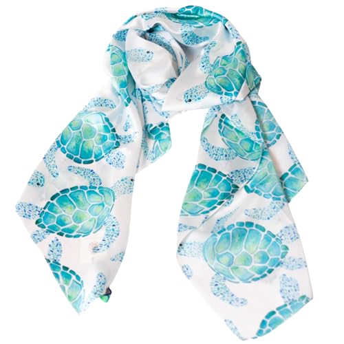 CARACCIOLO Halstuch Linie Capri 100% Seide, Turtles, Einheitsgröße von CARACCIOLO