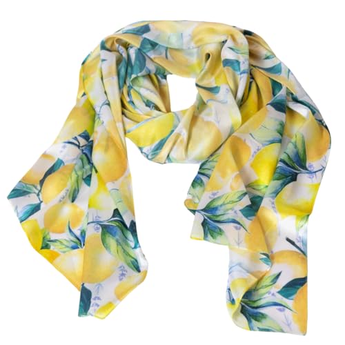 Halstuch A.CARACCIOLO Linie Capri 100% Seide, limoncello, Einheitsgröße von CARACCIOLO