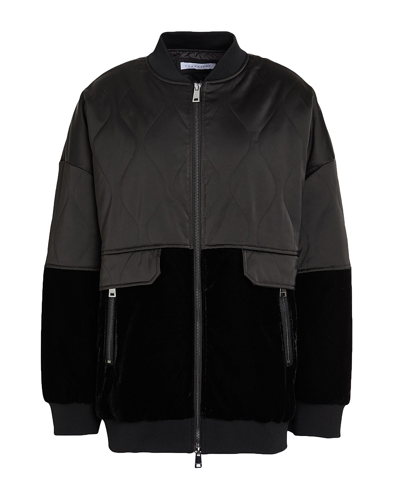 CARACTÈRE Jacke & Anorak Damen Schwarz CARACTÈRE Jacke & Anorak Damen Schwarz von CARACTÈRE
