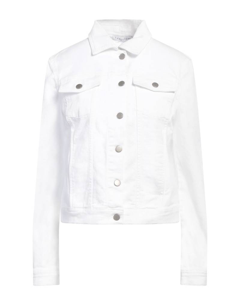 CARACTÈRE Jeansjacke/-mantel Damen Weiß von CARACTÈRE