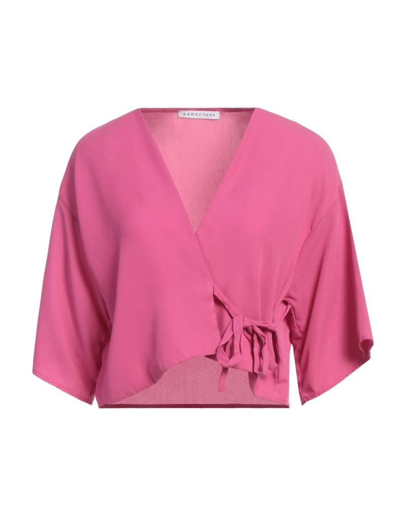 CARACTÈRE Wickelpullover Damen Magenta von CARACTÈRE