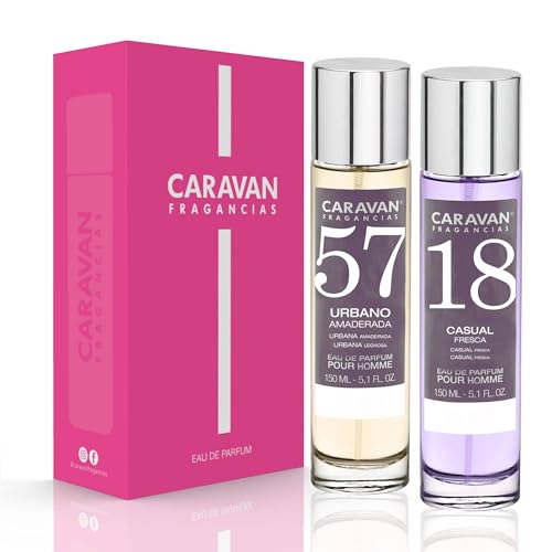 CARAVAN FRAGANCIAS Geschenkbox mit 2 Parfums: Nr. 18 und Nr. 57, 150 ml, für Herren von CARAVAN FRAGANCIAS