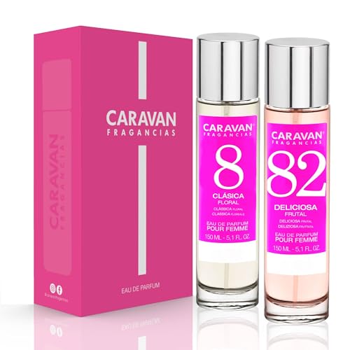 CARAVAN FRAGANCIAS Geschenkbox mit 2 Parfums: Nr. 82 und Nr. 8, 150 ml, für Damen von CARAVAN FRAGANCIAS