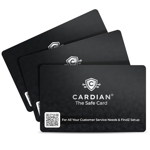 CARDIAN RFID Blocking Cards Set 3 White & Stealth - Kreditkartenschutz für Brieftaschen, Reisepass Safe Shield | Anti-Skimming-Schutz für Debit-, Ausweis- & EMF-Karten, Stealth Black, Credit Card Size CARDIAN RFID Blocking Cards Set 3 White & Stealth - Kreditkartenschutz für Brieftaschen, Reisepass Safe Shield | Anti-Skimming-Schutz für Debit-, Ausweis- & EMF-Karten, Stealth Black, Credit Card Size von CARDIAN