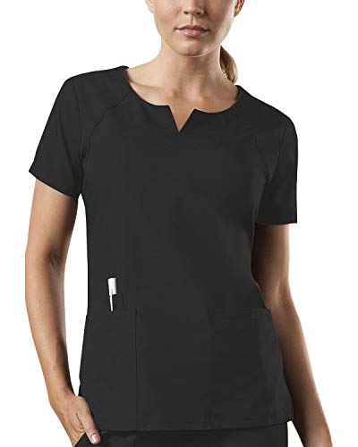 CARE SMART UNIFORM Damen Kasack mit Vier Taschen 1706DE, M, Black von CARE SMART UNIFORM