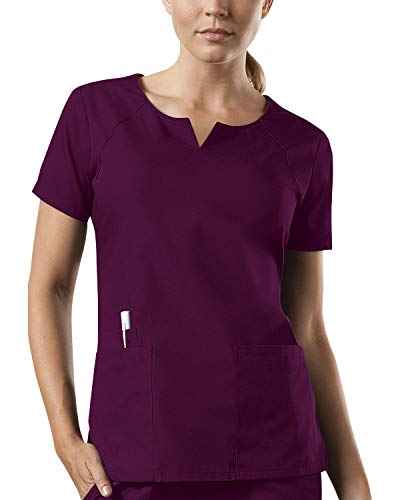 CARE SMART UNIFORM Damen Kasack mit Vier Taschen 1706DE, XXL, Wine von CARE SMART UNIFORM