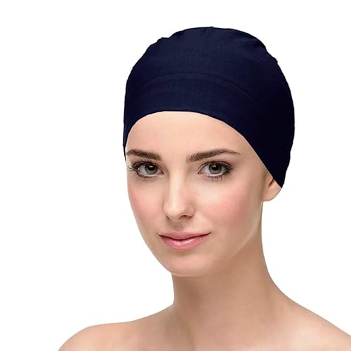 CAREBELL Headwear Bio Schlafmütze - Natalia Baumwolle (Marineblau), Marineblau, One size von CAREBELL