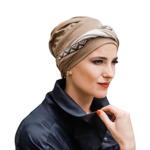 CAREBELL Onkologischer Turban Komfort Brown Inka - Baumwolle, braun, One size von CAREBELL