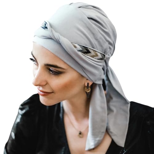 CAREBELL Onkologisches Taschentuch, Modell Smooth, Murano-Design, ideal für Patienten mit Haarausfall, Bambusgewebe, bequem und weich, Chemotherapie und Alopezie von CAREBELL