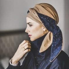 CAREBELL Smooth Camel Gold Baumwoll-Turban für Chemotherapie oder Alopezie, Camel, One size von CAREBELL