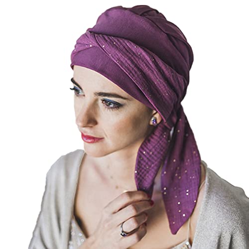 CAREBELL Smooth Turban-Mütze aus Bambus, für Chemotherapie oder Alopezie, Marineblau, One Size von CAREBELL