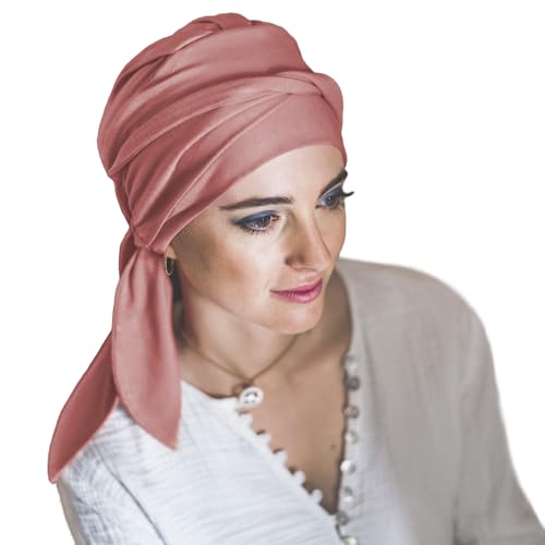 CAREBELL Smooth - Turban-Kappe aus Bambus für Chemotherapie oder Alopezie (Rosa Palo) von CAREBELL